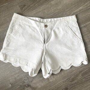 Lilly Pulitzer White High Waist Eyelet Shorts